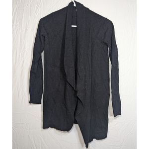 LOFT Wool Black Lightweight Stretchy Flowy Long Sleeve Cardigan Fitted Winter